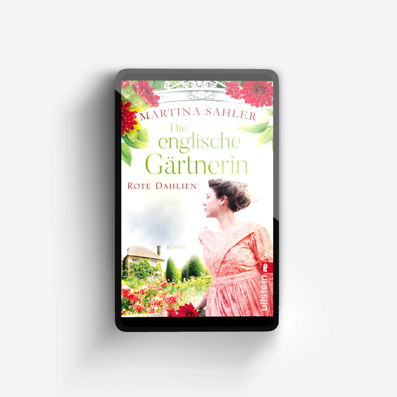 Buchcover von Die englische Gärtnerin – Rote Dahlien (Die Gärtnerin von Kew Gardens 2)