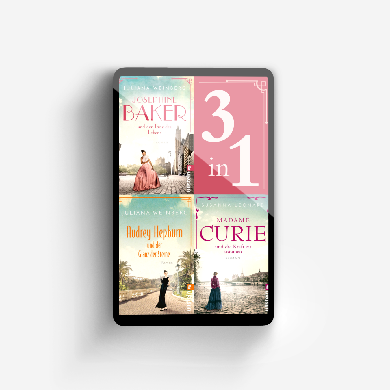 Buchcover von Madame Curie + Audrey Hepburn + Josephine Baker (Ikonen ihrer Zeit)