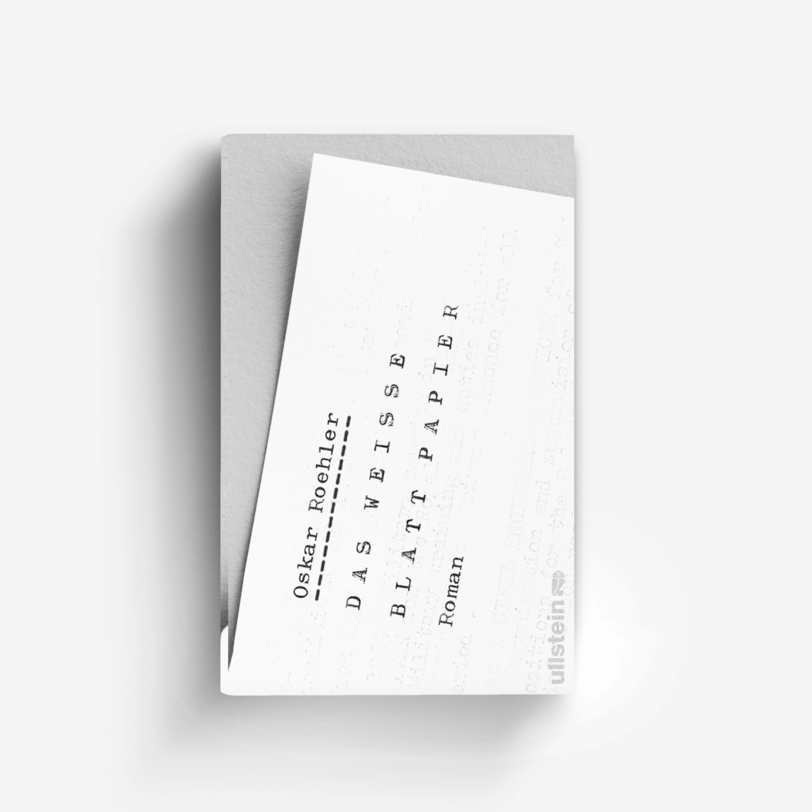 Buchcover von Das weiße Blatt Papier