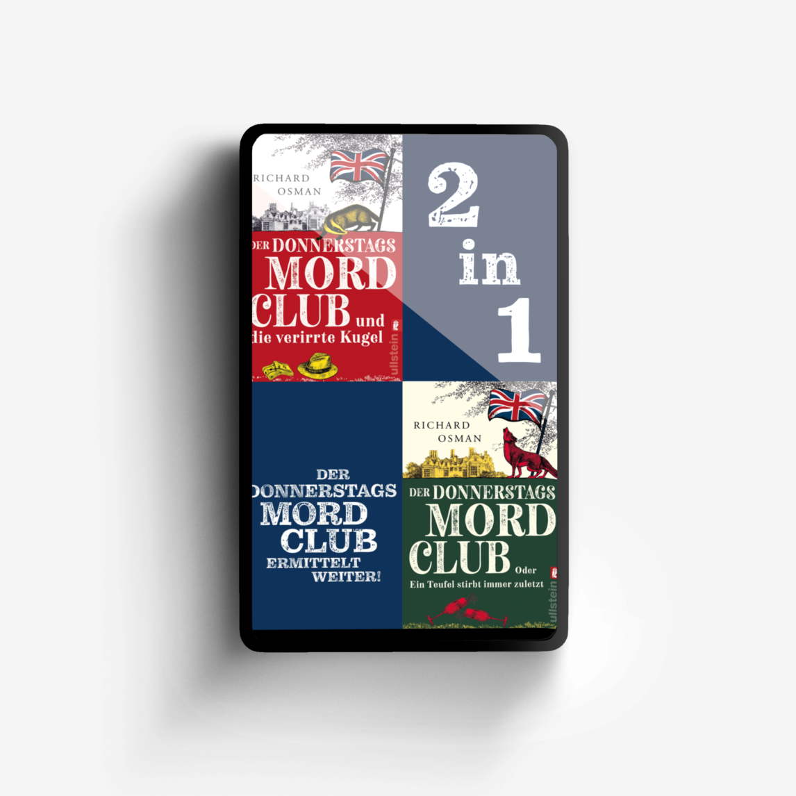 Buchcover von Der Donnerstagsmordclub und die verirrte Kugel & Der Donnerstagsmordclub oder Ein Teufel stirbt immer zuletzt