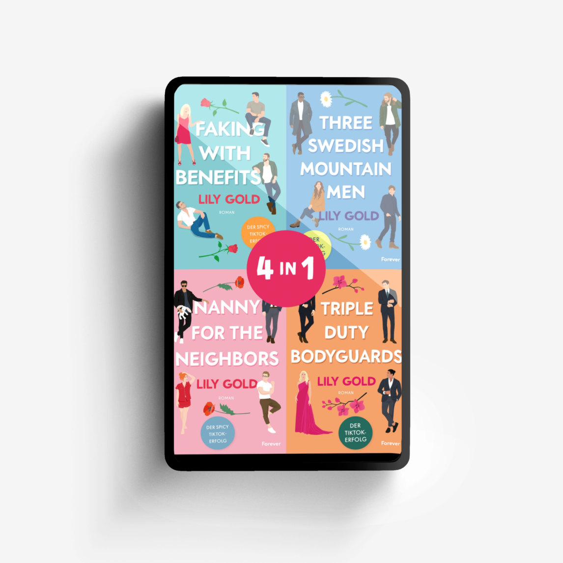 Buchcover von Triple Duty Bodyguards // Three Swedish Mountain Men // Faking With Benefits // Nanny For The Neighbors