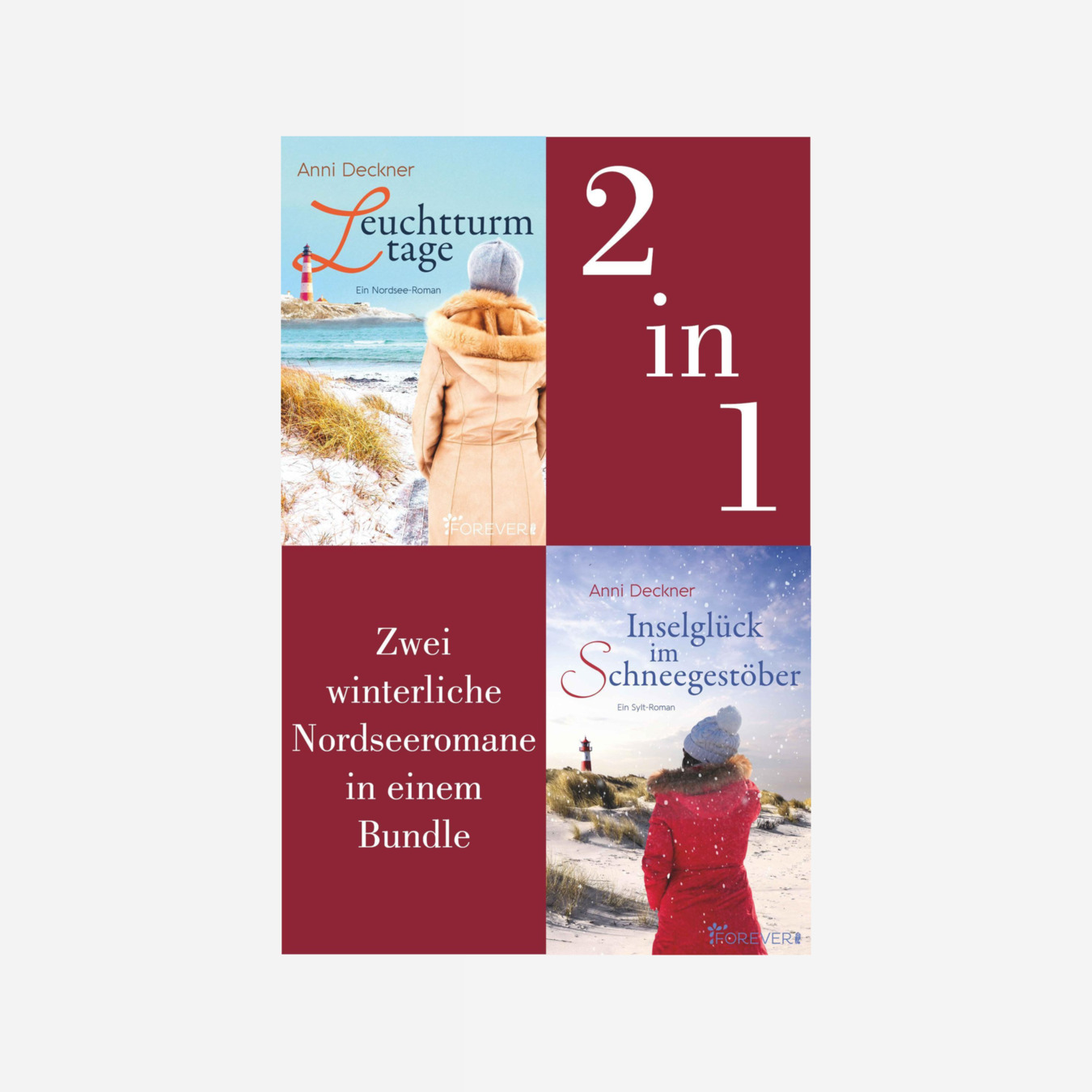 Buchcover von Leuchtturmtage // Inselglück im Schneegestöber