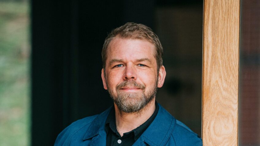 Dirk Gieselmann, author, photographed in Berlin in February 2025